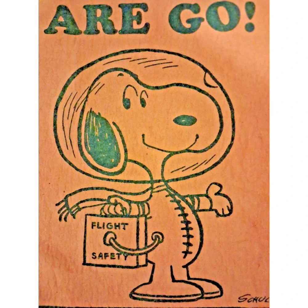 Felt Banner, Peanuts Snoopy 'AllSystems Are Go' NASA Apollo-eraPennant